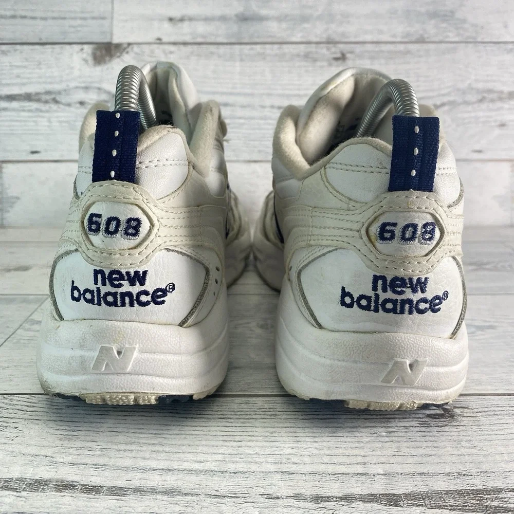 New Balance WX608WT Shoes Womens 8.5 White Leather Athletic Sneaker Trainer Nice